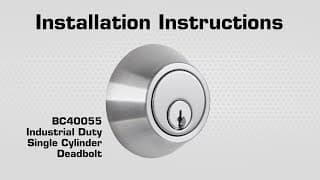 Brinks Commercial ANSI Grade 1 Single Cylinder Deadbolt Installation Video (BC40055 and BC40130)