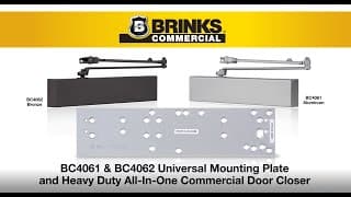 Brinks Commercial Universal Mounting Plate And Heavy Duty All-In-One Closer