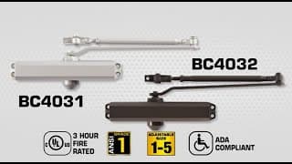Brinks Commercial BC4031 & BC4032 Heavy Duty Door Closer Top Jamb Installation Instructions