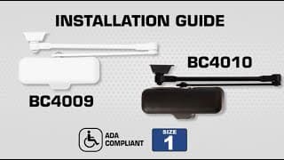 Brinks Commercial BC4009 & BC4010 Light Duty Residential Closer Parallel Mount Install Instructions