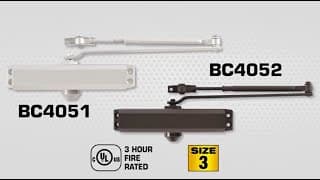 Brinks Commercial BC4051 & BC4052 Medium Duty Door Closer Standard Mount Installation Instructions